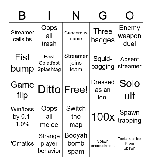 Grandfest Bingo Card