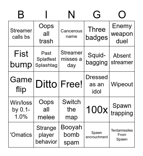 Grandfest Bingo Card