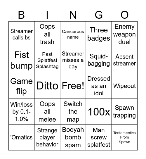 Grandfest Bingo Card