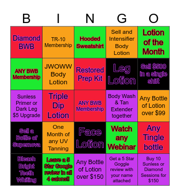 Spooky Bingo Card