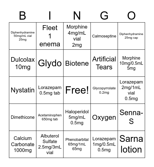 IPU "A LA CARTE" BINGO Card