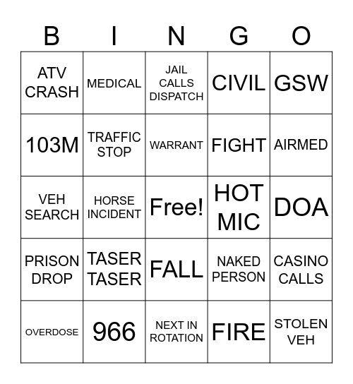 BINGO Card