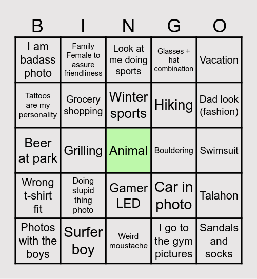Men in Blindmates Bingo Card