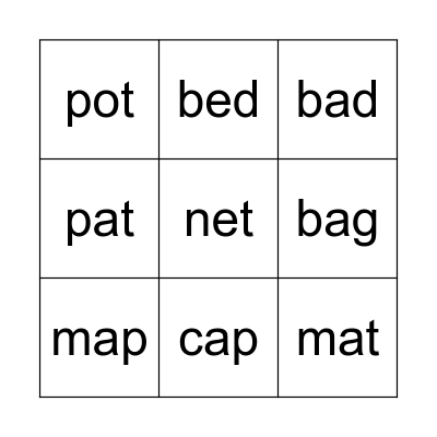 Phonics Bingo! Bingo Card