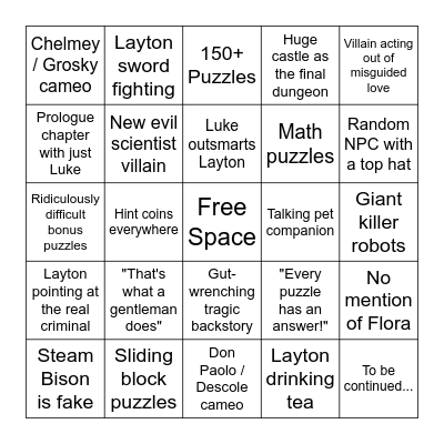 New World of Steam Bingo Card Bingo Card