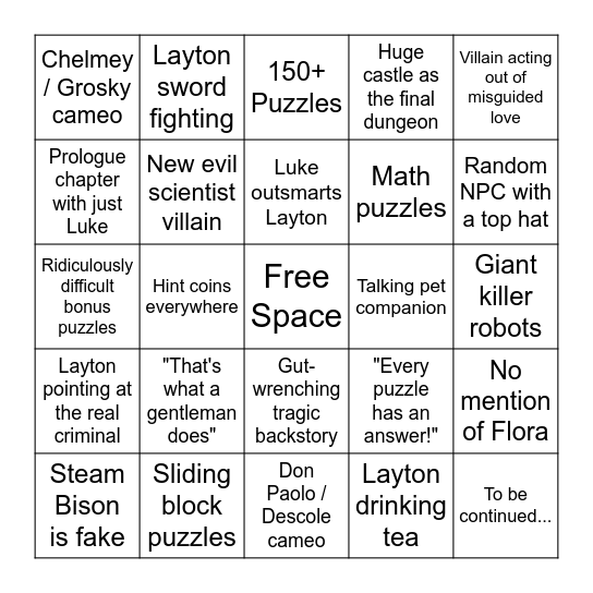 New World of Steam Bingo Card Bingo Card