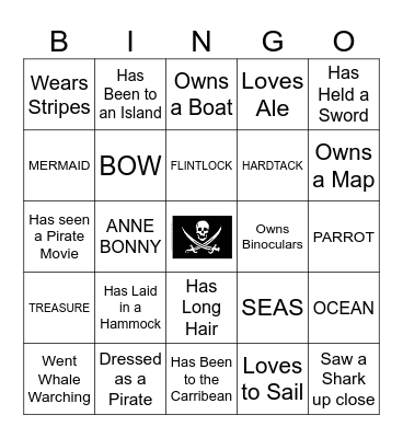 Buccanner Bingo Card