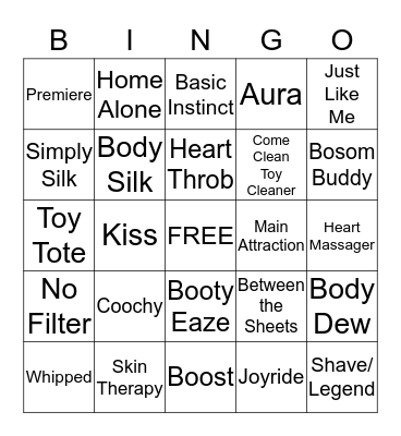 Mystery Hostess Bingo Card