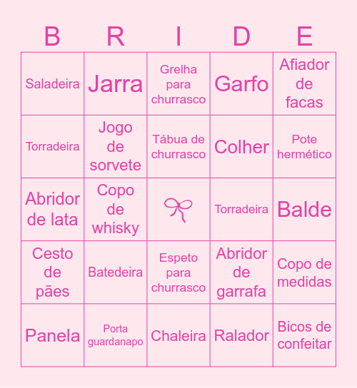 CHÁ DA ANA LUISA Bingo Card