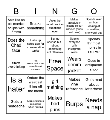 Girls Trip Bingo Card