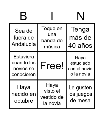 Encuentra a alguien que... Bingo Card