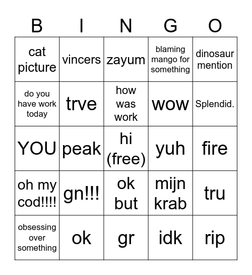 boat conversation bingo Card