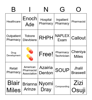 SOUP BINGO Card