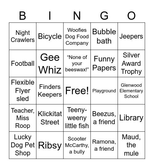 “Henry Higgins” by Beverly Bingo Card