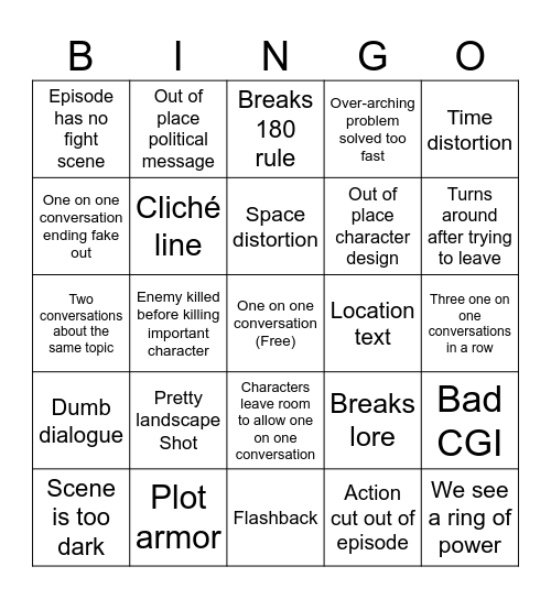 🅱ings of Power Bingo Card