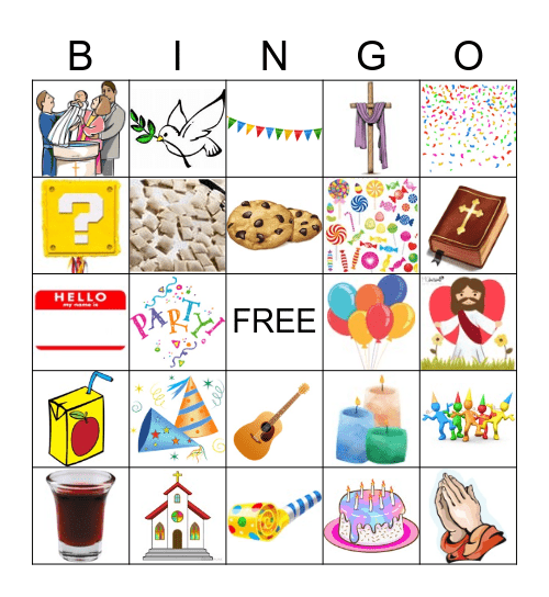 CELEBRATION SUNDAY Bingo Card