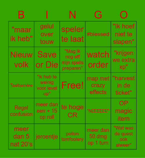 LOA BINGO Card