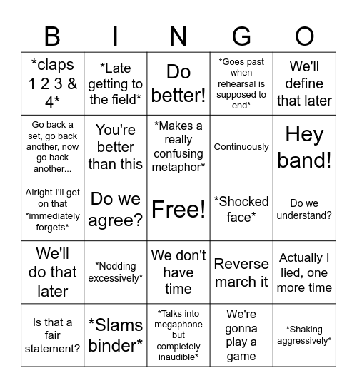 Mr Russ Bingo Card