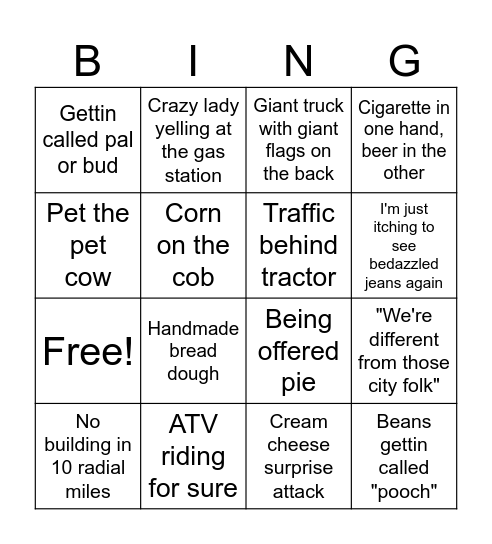 Midwest Bingo Card