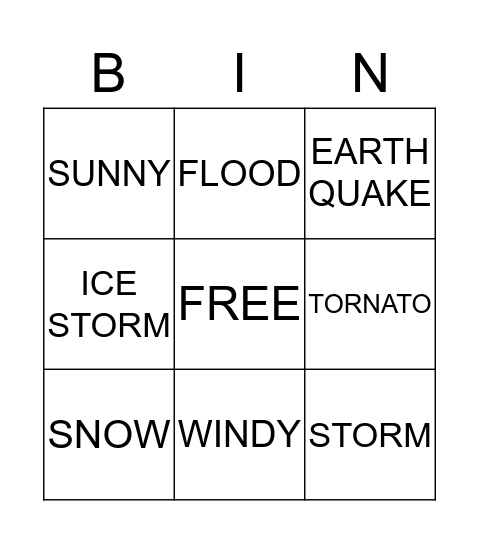 BING TIME Bingo Card