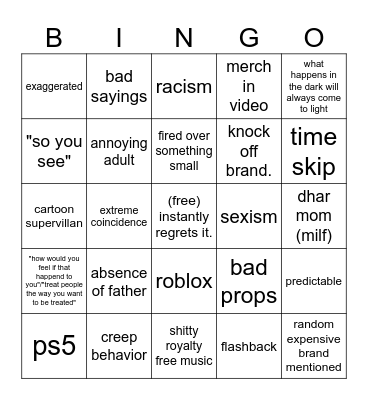 Dhar mann bingo v4.5 Bingo Card