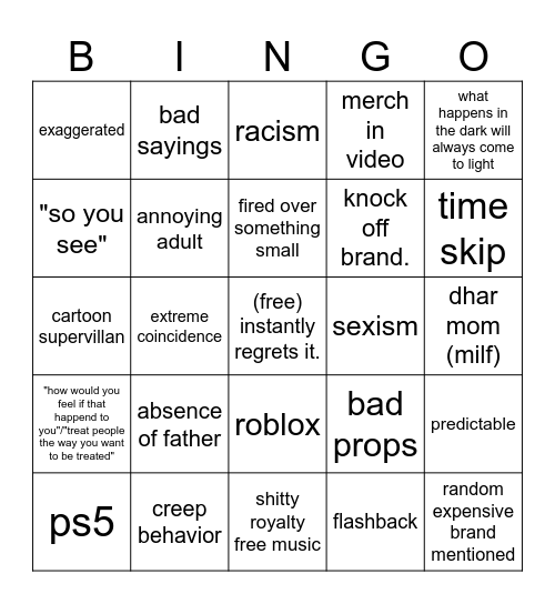 Dhar mann bingo v4.5 Bingo Card