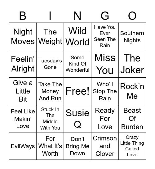 FR- 9-15 Bingo Card