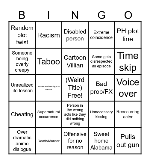 Tomorrow's Teachings Bingo Card