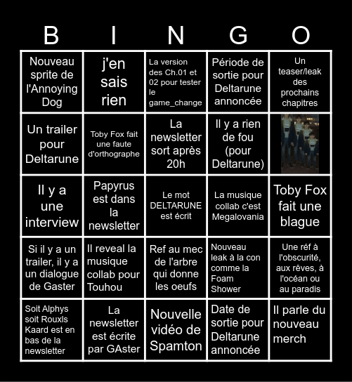 deltaruebzen,e Bingo Card