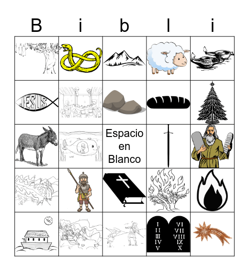 Loteria de la Biblia Bingo Card