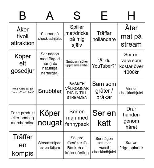 Baskehs IRL Höstbingo™ Bingo Card