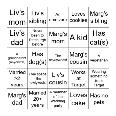 Mingle Bingo Card