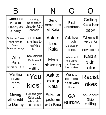 Hurricane BINGO Card