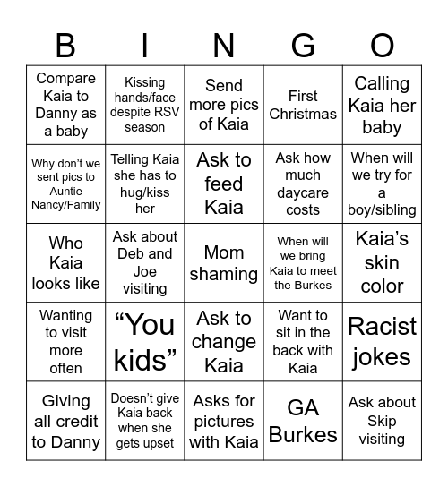 Hurricane BINGO Card