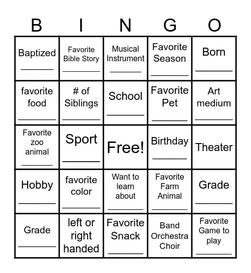 Bingo Card