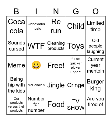 Commercial bingo Card