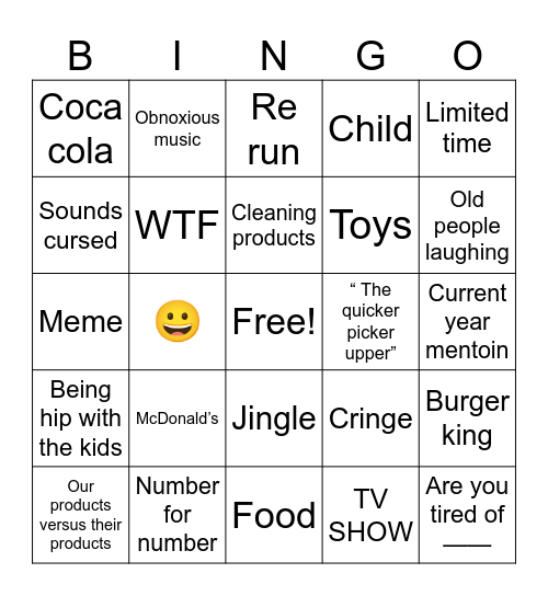 Commercial bingo Card