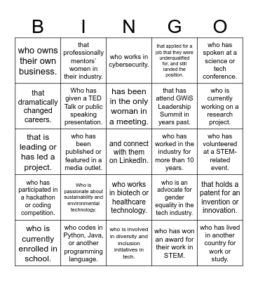 FIND SOMEONE... Bingo Card