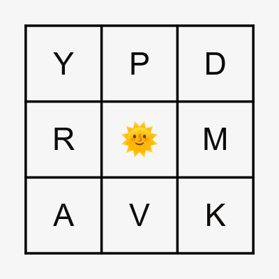 Bingo Alfabeto Bingo Card