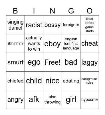 !!! Bingo Card