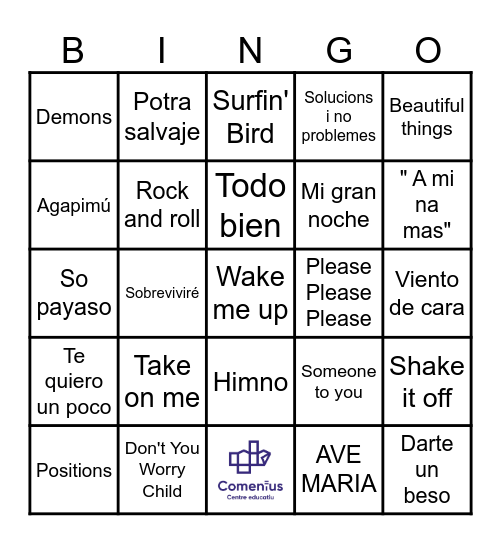 Bingo Musical Bingo Card