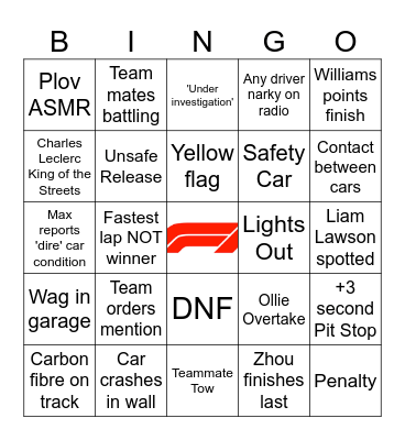 Well Done Baku! Bingo! Bingo Card