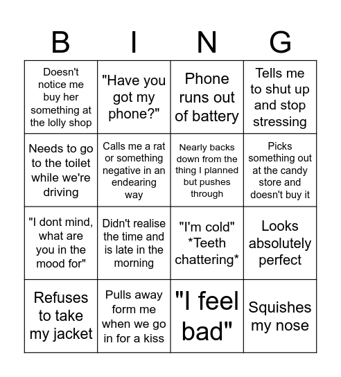 Layla Bingo Card