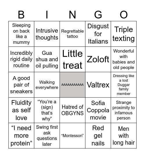 Vincore Bingo Card