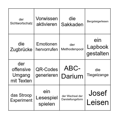 Bingo Card