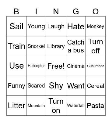 Family&friends 3 Bingo Card