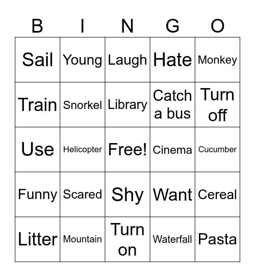 Family&friends 3 Bingo Card
