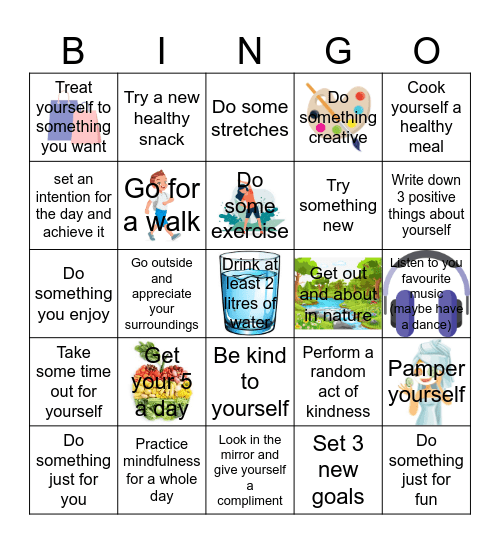 September Self Care Bingo Card