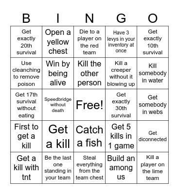 SB BINGO Card