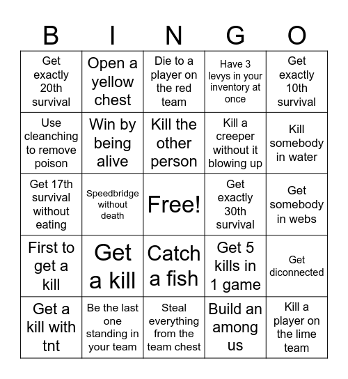 SB BINGO Card